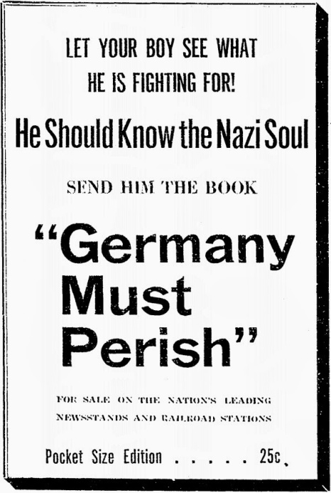 propaganda sobre Germany Musto Perish